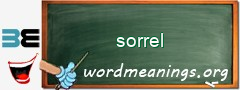 WordMeaning blackboard for sorrel